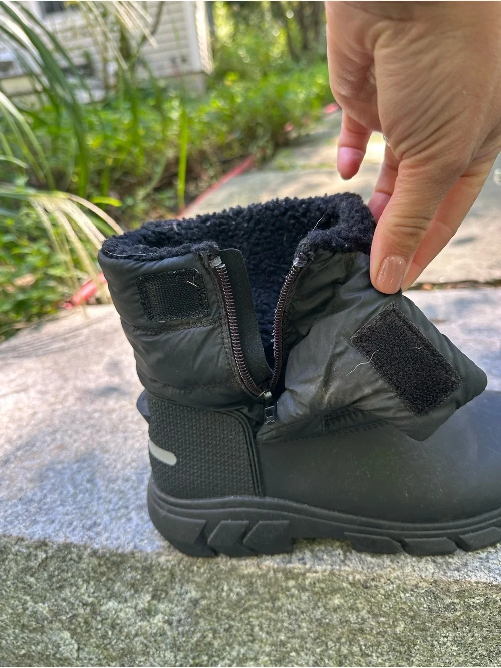Hunter Kids Black Quilted Waterproof Snow Boots